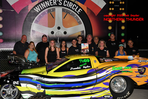Winners 
Circle - Frankie Taylor - 'Mad Man' and crew - Runner-up